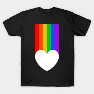 Pride Heart Rainbow LGBT Gay Homosexuality T-Shirt